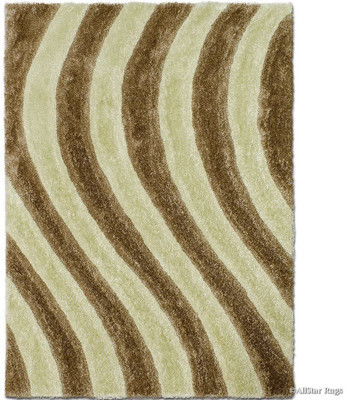 Acarpet Gold Polyester Carpet(5 ft,  X 7 ft, Rectangle)