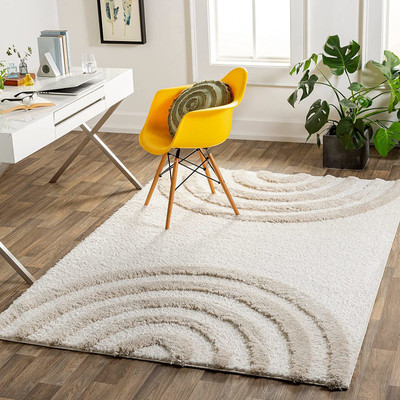 BhCarpet Gold Polyester Carpet(3 ft,  X 5 ft, Rectangle)
