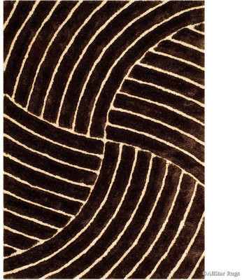 Acarpet Brown Polyester Carpet(5 ft,  X 7 ft, Rectangle)