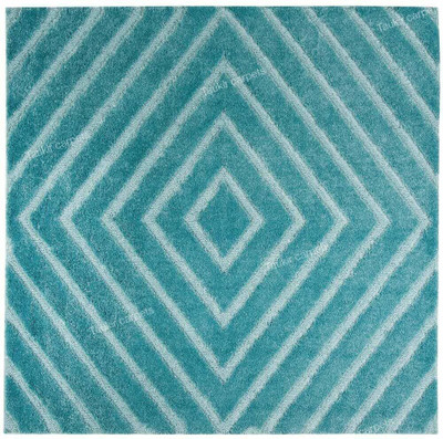 Acarpet Light Blue Polyester Carpet(4 ft,  X 6 ft, Rectangle)