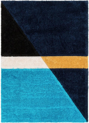 Acarpet Multicolor Polyester Carpet(5 ft,  X 5 ft, Square)