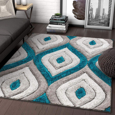 Acarpet Multicolor Polyester Carpet(4 ft,  X 6 ft, Rectangle)