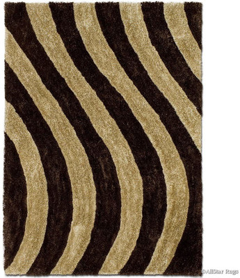 Acarpet Brown Polyester Carpet(5 ft,  X 7 ft, Rectangle)