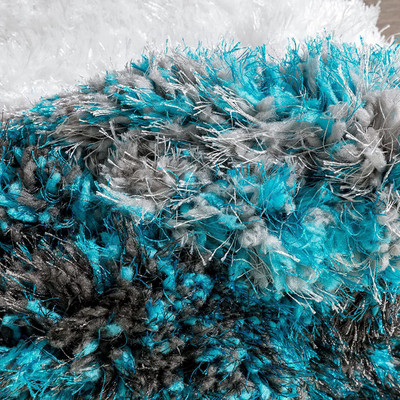 Acarpet Silver Polyester Carpet(5 ft,  X 7 ft, Rectangle)