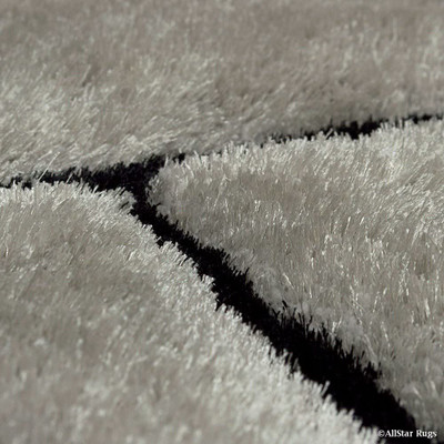 AyanCarpets Silver Polyester Carpet(3 ft,  X 5 ft, Rectangle)