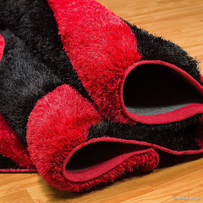 Acarpet Red Polyester Carpet(4 ft,  X 6 ft, Rectangle)