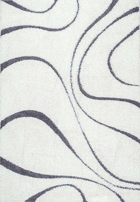 Acarpet White Polyester Carpet(4 ft,  X 6 ft, Rectangle)