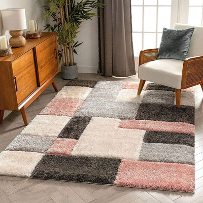 Acarpet Multicolor Polyester Carpet(4 ft,  X 6 ft, Rectangle)