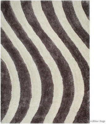 Acarpet Brown Polyester Carpet(5 ft,  X 7 ft, Rectangle)