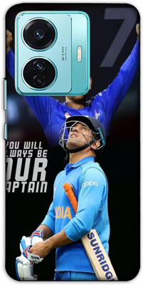 iprinto Back Cover for Vivo T1 Pro 5G, V2151, IQOO Z6 Pro 5G, I2126 Ms Dhoni Sports Back Cover(Blue, Dual Protection, Silicon, Pack of: 1)