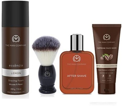 THE MAN COMPANY Shaving Kit for Men with Shaving Foam, Black Brush, After Shave Spray, Coffee Face Wash  (1 Items in the set)