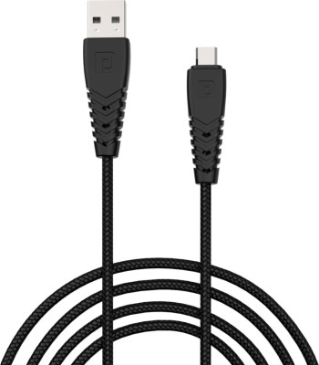 Portronics Micro USB Cable 2 A 1 m Nylon Braided Konnect B(Compatible with Mobile, Computer, Black, One Cable)