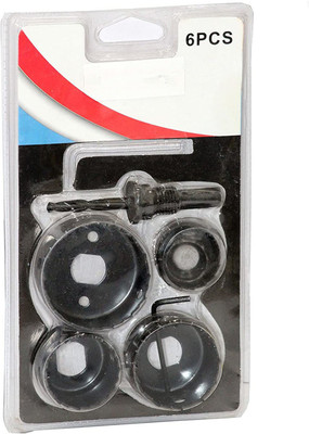 Kshivi Holesaw Cutter 32mm/38mm/44mm/54mm (6 pcs) Drill Bit Set For Cutting Round Wood Power & Hand Tool Kit(6 Tools)
