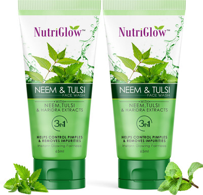 NutriGlow Neem & Tulsi  (Pack of 2) Face Wash(65 ml)