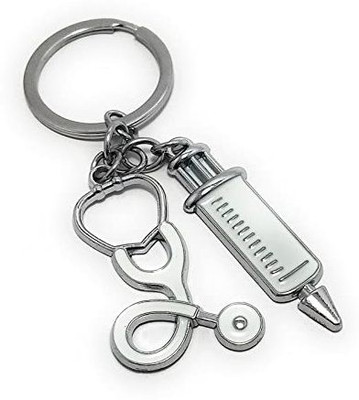 Virom Cute Doctor Medical Tools Stethoscope Syringe Key Chain