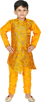 JCT DRESSES Boys Festive & Party Kurta and Dhoti Pant Set(Blue Pack of 1)