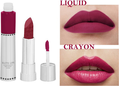 GFSU 2 IN 1 MATTE LIQUID CRAYON LIPSTRICK MATTE FINISH LONG LASTING EFFECT(HOT PINK, 8 ml)
