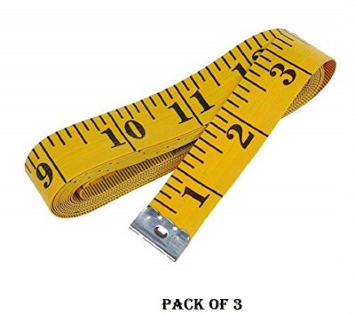 NSSP Durable Soft 1.50 Meter 150 cm Sewing Tailor Tape Body Measure Ruler (Pack of 3) Measurement Tape(150 cm)