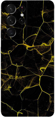 AsSkin Samsung S21 Ultra 5g, Samsung Galaxy S21 Ultra 5g Mobile Skin(Ultra Super Black Abstract Skin With High Gloss Finish).)