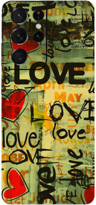 AsSkin Samsung S21 Ultra 5g, Samsung Galaxy S21 Ultra 5g Mobile Skin(Ultra Super Love Text Skin With High Gloss Finish).)