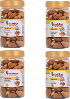 Avlokan Premium California Almonds (Badam) |High in Fiber & Boost Immunity |Dry Nuts Almonds(4 x 100 g)