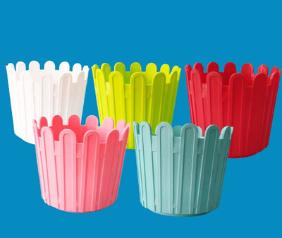 SNSHOPEE Plant Container Set(Pack of 5, Plastic)