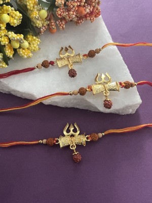 Digital Dress Room Religious 13RAK-347-3 Mauli Thread Rakhi  Set(3 Rakhi)