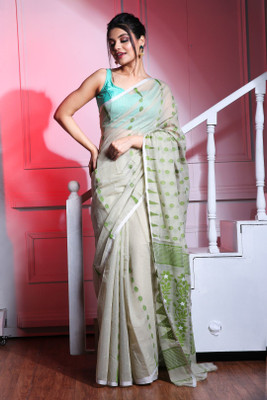 35% OFF on charukriti Embellished Handloom Cotton Silk Saree(Grey) 35% OFF on charukriti Embellished Handloom Cotton Silk Saree(Grey)