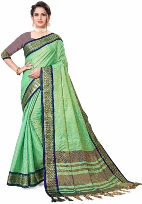 Kalpana creation Woven Mysore Cotton Silk Saree(Multicolor)