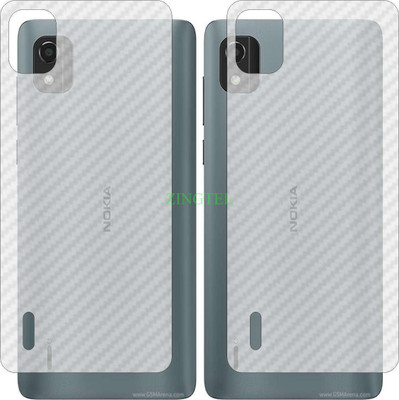 ZINGTEL Back Screen Guard for NOKIA C 2 2ND EDITION (3D Carbon Fiber Finish)(Pack of 2)
