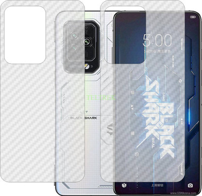 TELTREK Back Screen Guard for BLACK SHARK 5 PRO (3D Carbon Fiber Finish)(Pack of 2)