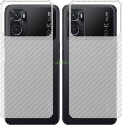 TELTREK Back Screen Guard for OPPO K 10 CPH2373 (3D Carbon Fiber Finish)(Pack of 2)