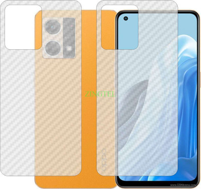 ZINGTEL Back Screen Guard for OPPO RENO 7 CPH2363 (3D Carbon Fiber Finish)(Pack of 2)