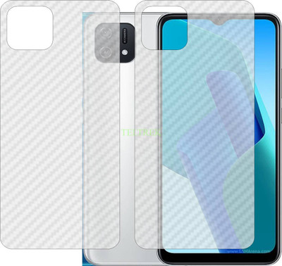 TELTREK Back Screen Guard for OPPO A 16 E (3D Carbon Fiber Finish)(Pack of 2)