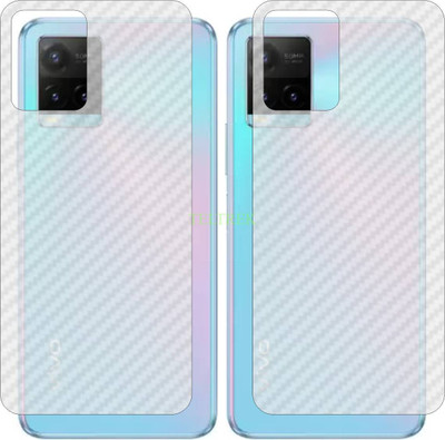 TELTREK Back Screen Guard for VIVO Y33T (3D Carbon Fiber Finish)(Pack of 2)