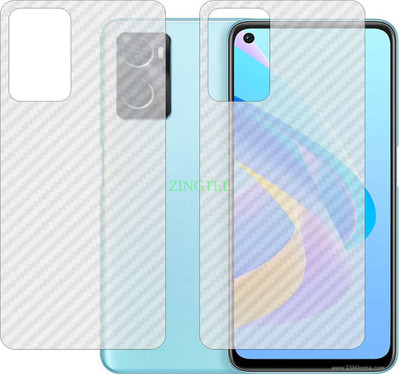 ZINGTEL Back Screen Guard for OPPO A76 (3D Carbon Fiber Finish)(Pack of 2)