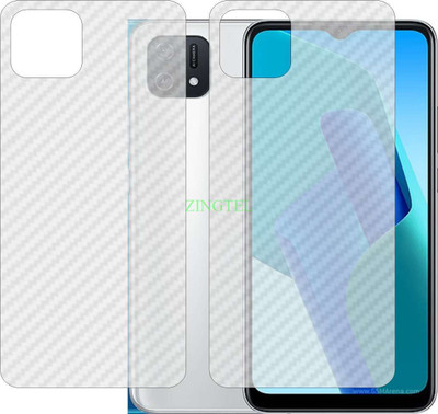 ZINGTEL Back Screen Guard for OPPO A 16 E CPH2421 (3D Carbon Fiber Finish)(Pack of 2)