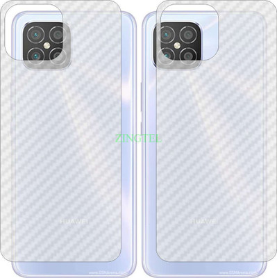 ZINGTEL Back Screen Guard for HUAWEI HONOR NOVA 8 SE 4G JSCAL50 (3D Carbon Fiber Finish)(Pack of 2)