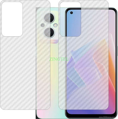 ZINGTEL Back Screen Guard for OPPO RENO7 Z 5G (3D Carbon Fiber Finish)(Pack of 2)