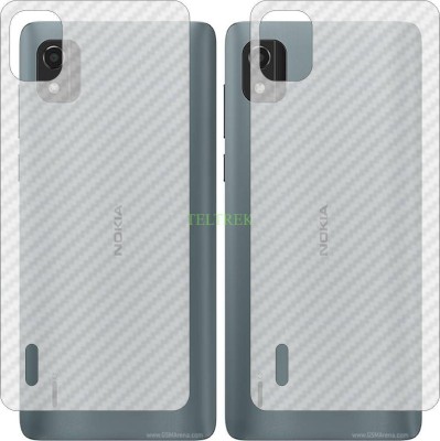 TELTREK Back Screen Guard for NOKIA C 2 2ND EDITION (3D Carbon Fiber Finish)(Pack of 2)