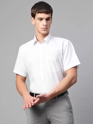 Silory Men Solid Formal White Shirt