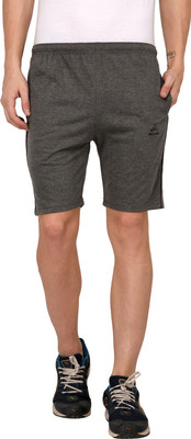 ODOKY Solid Men Grey Regular Shorts