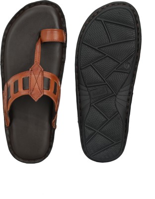 Dmork Men Flip Flops(Tan , 10)