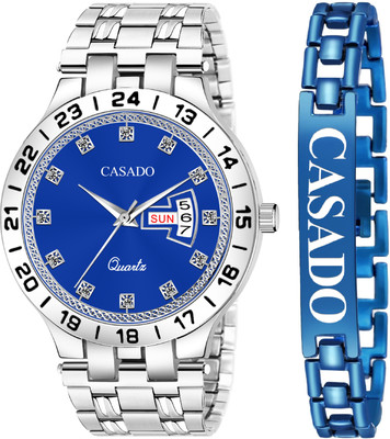 Casado Branded Bracelet | Diamond Studded Dial | 3D Cut Glass | Combo Day and Date Branded Bracelet | Diamond Studded Dial | 3D Cut Glass | Combo Day and Date Analog Watch - For Men Casado Branded Bracelet | Diamond Studded Dial | 3D Cut Glass | Combo Day and Date Branded Bracelet | Diamond Studded Dial | 3D Cut Glass | Combo Day and Date Analog Watch - For Men