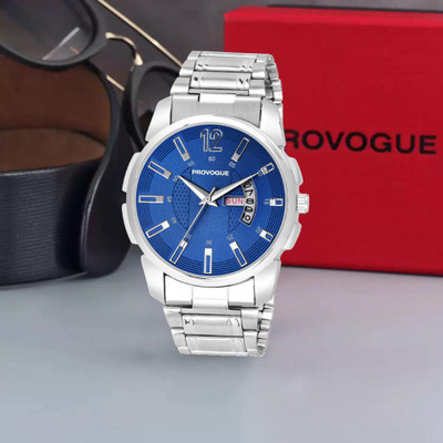 PROVOGUE Analog Watch With Day And Date Display Analog Watch – For Men SK-PG-4029-BLU-SLVR Basic Analog Watch For Rs. 279 @ 69 %