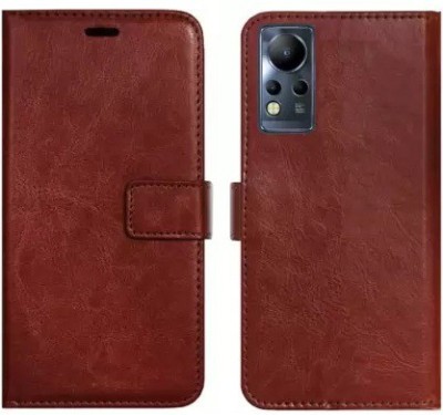 CASETREE Flip Cover for Infinix Note 12, X663C leather cover(Brown, Grip Case, Pack of: 1)