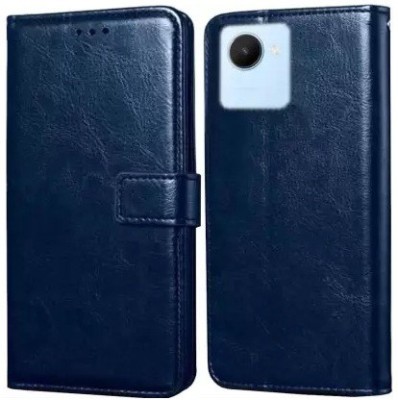 CASETREE Flip Cover for Realme C30 leather cover(Blue, Grip Case, Pack of: 1)
