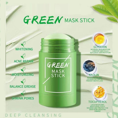 Yuency GREEN TEA PURIFYING CLAY STICK MASK FOR ALL SKIN TYPES(40 g)