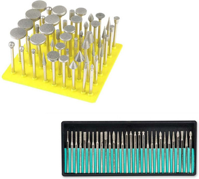 Digital Craft 50Pc Diamond Burs Set & 30Pc Diamond Burs Set Power & Hand Tool Kit(3 Tools)