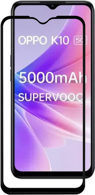 VISHRN Edge To Edge Tempered Glass for OPPO K10 5G , Oppo K10 5G(Pack of 1)